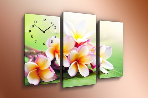 Модульные часы на холсте