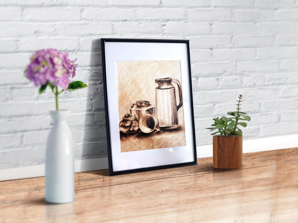 Плакат на мольберте