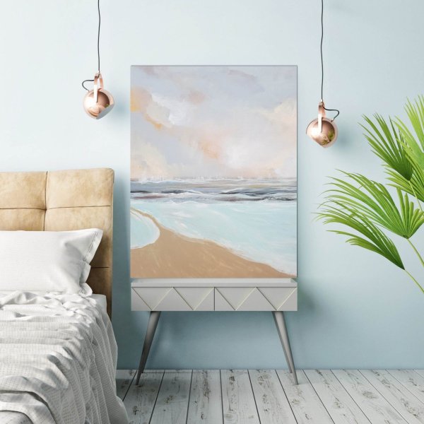 Мокап холст в интерьере