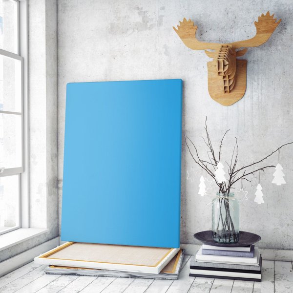 Холст макет на стене