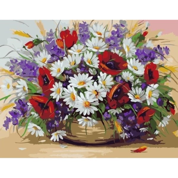Живопись акрилобукет цветов