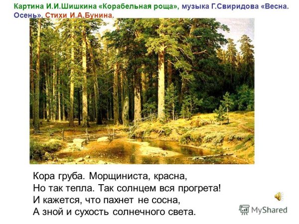 Шишкин Корабельная роща Третьяковка