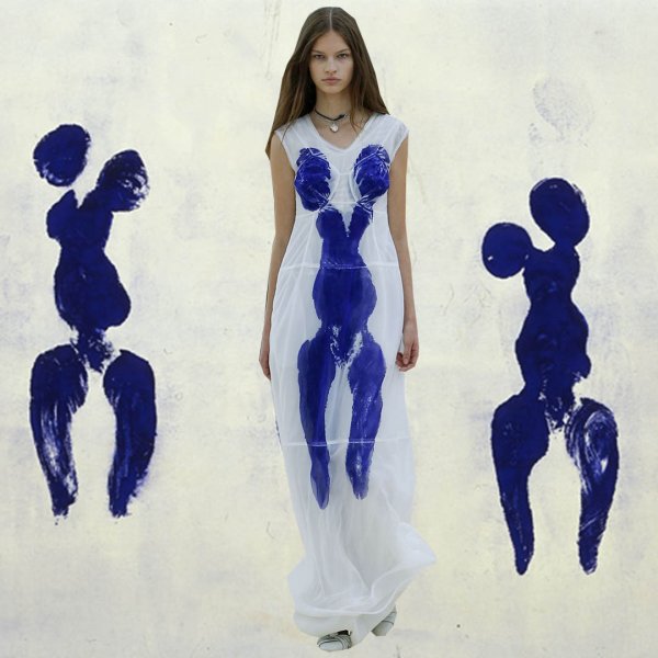 Оттиск тела на холсте