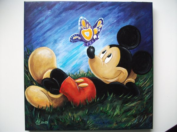 Картина маслом Микки Маус