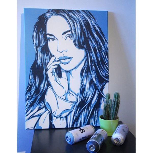 Портрет акриловыми красками на холсте