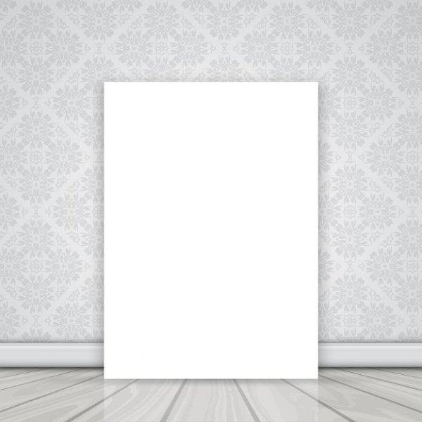 Пустой холст на стене