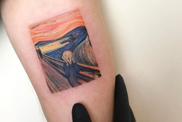 Татуировки с картинами художников