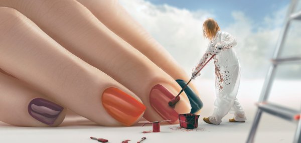 Креативная реклама маникюра и педикюра