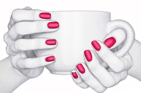 Нарисованная рука с ногтями