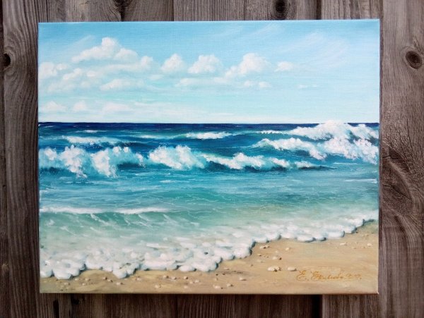 Картина на холсте море