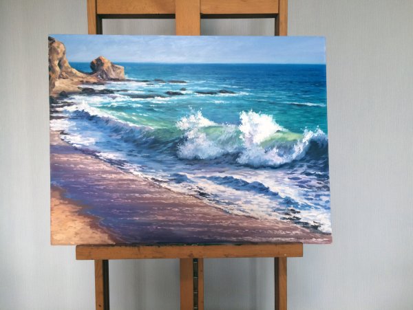 Море маслом на холсте