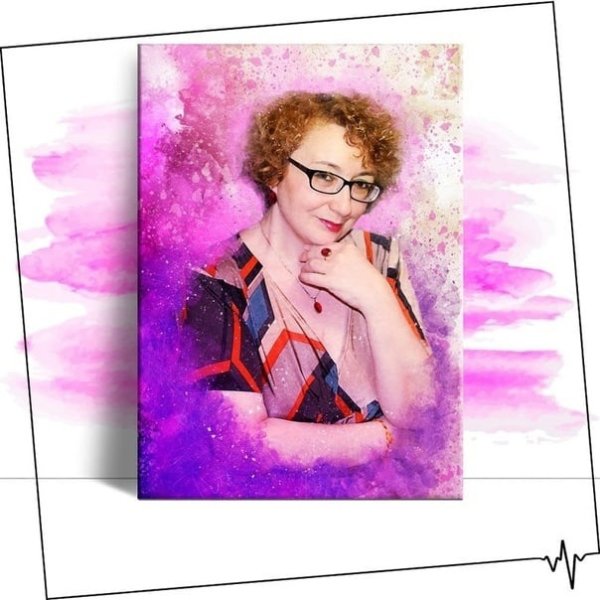 Портрет на холсте ко Дню учителя