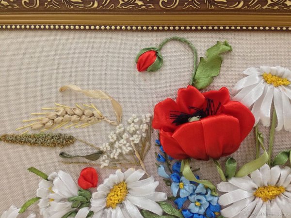 Необычная вышивка лентами