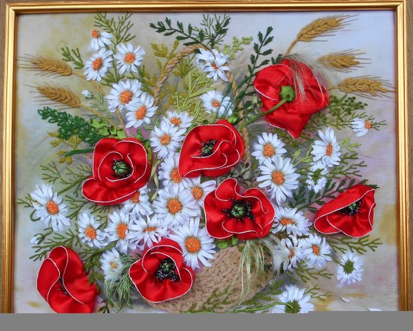 Вышивка лентами