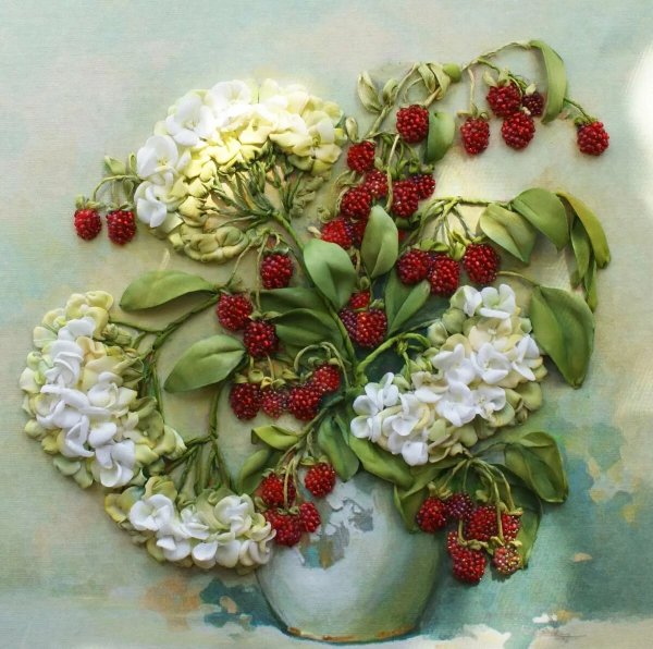 Светлана Герасимова вышивка лентами дицентра великолепная