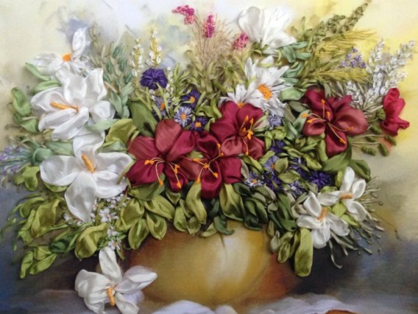 Елена Чепелина вышивка лентами