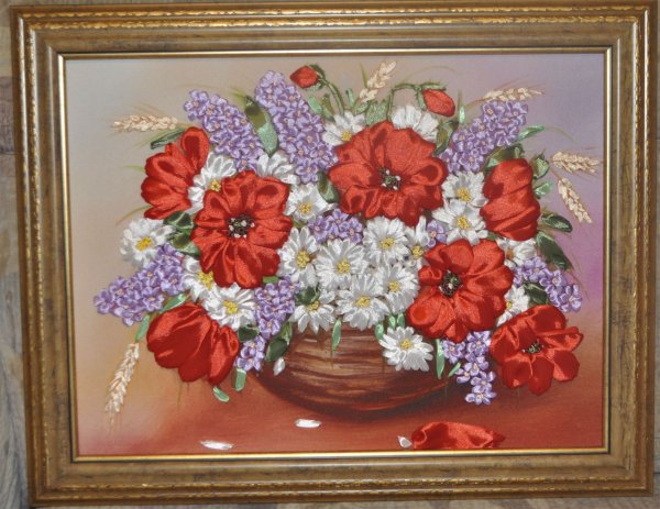 Принты для вышивки лентами