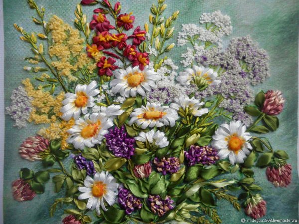 Принты для вышивки лентами