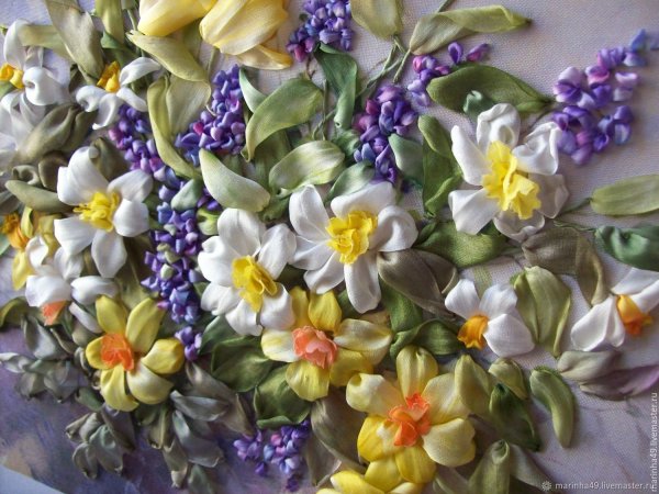 Вышивка лентами