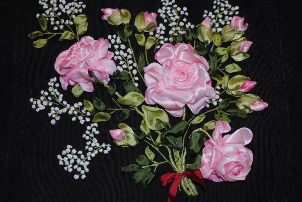 Вышивание лентами картины