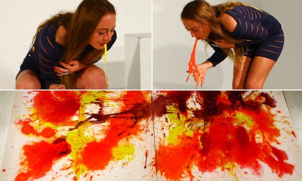 Картина отпечаток женского тела на холсте