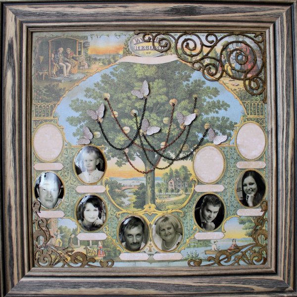 Семейное дерево на холсте