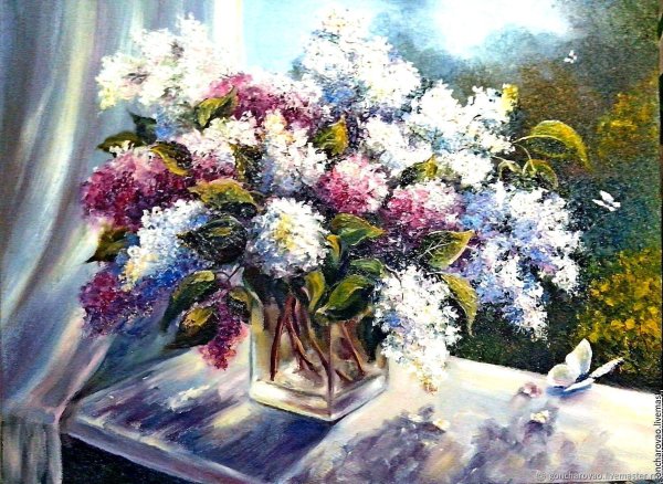 Художник Елена Шумакова сирень