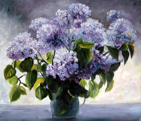 Сирень картина маслом