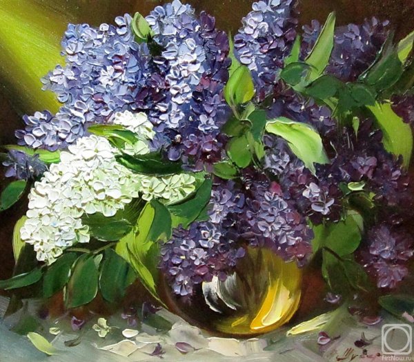 Живопись на холсте сирень