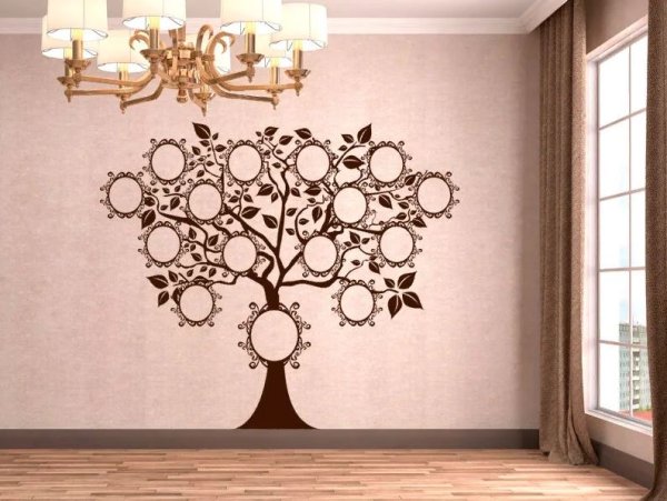 Генеалогическое дерево на стене