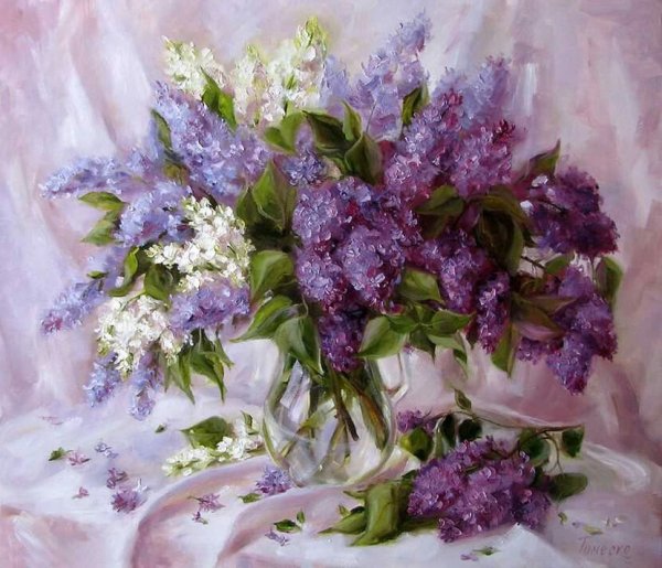 Художник Юлия Боско, "букет сирени."