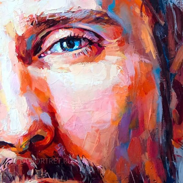 Портрет Безрукова мастихином