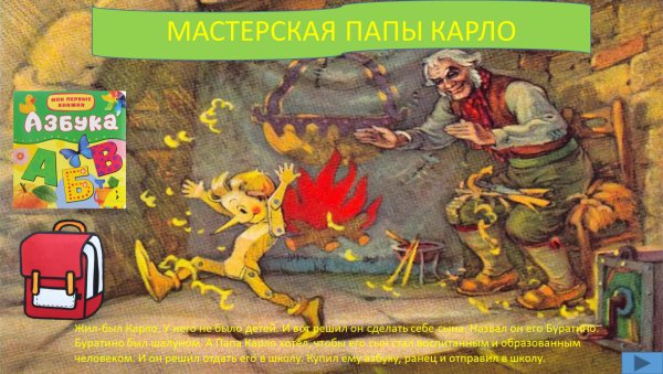 Золотой ключик и каморка папы Карло