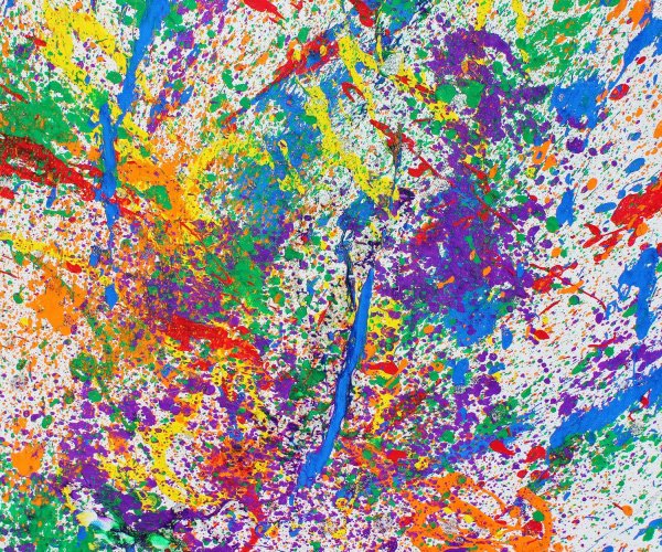 Рисование брызгами красок