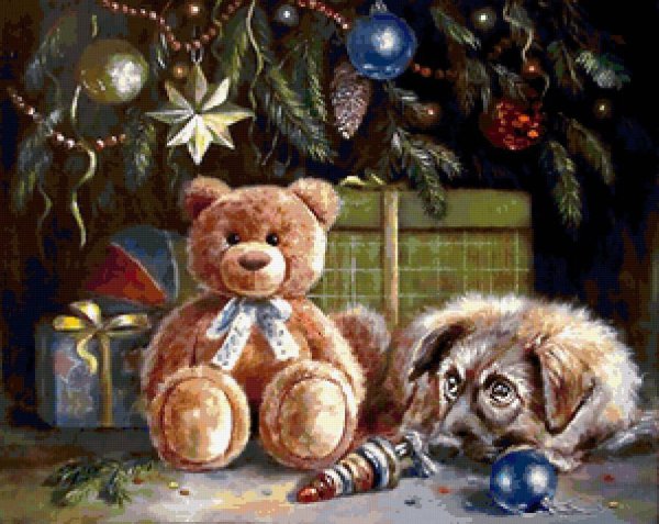 Новогодний натюрморт художник Ольга Воробьева