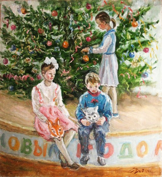 Хохловкина Эльза дети у елки