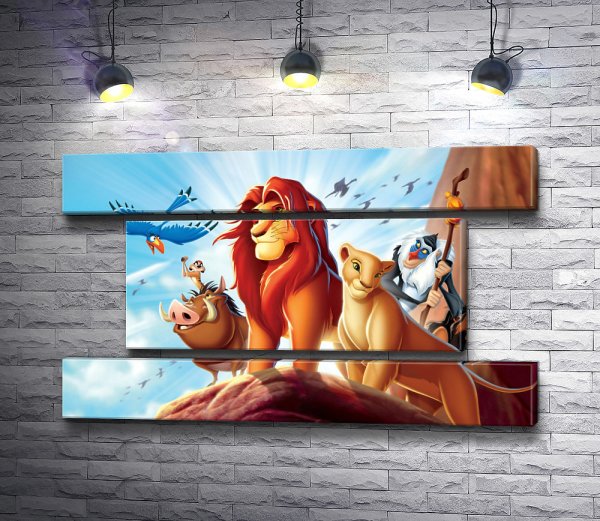 Мультяшные герои на холсте