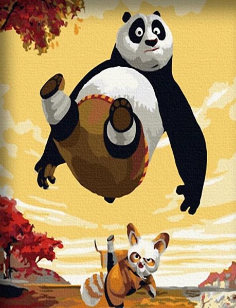 Картины по номерам кунг фу Панда