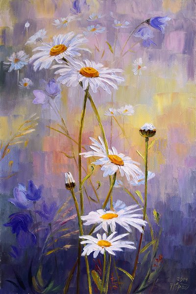 Букреева Татьяна художник полевые цветы