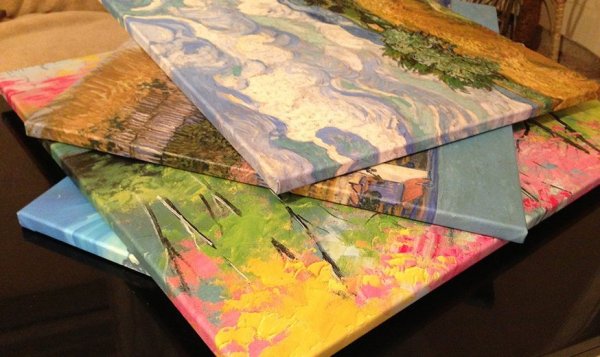 Галерейная натяжка холста