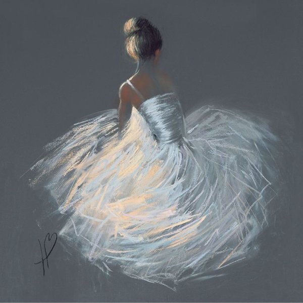 Балерина картина акрилом