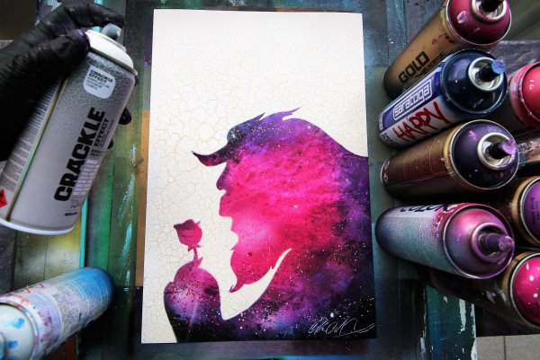 Баллончик с краской арт