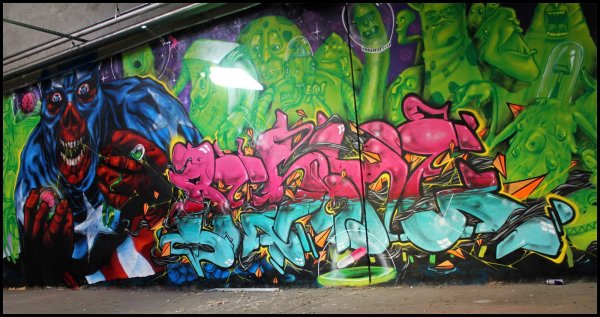 Арт стена баллончиком