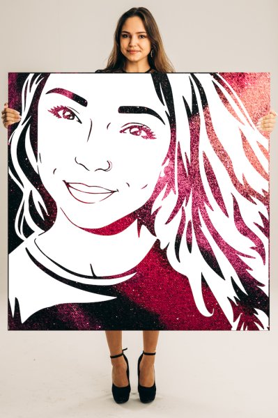 Портрет из блесток