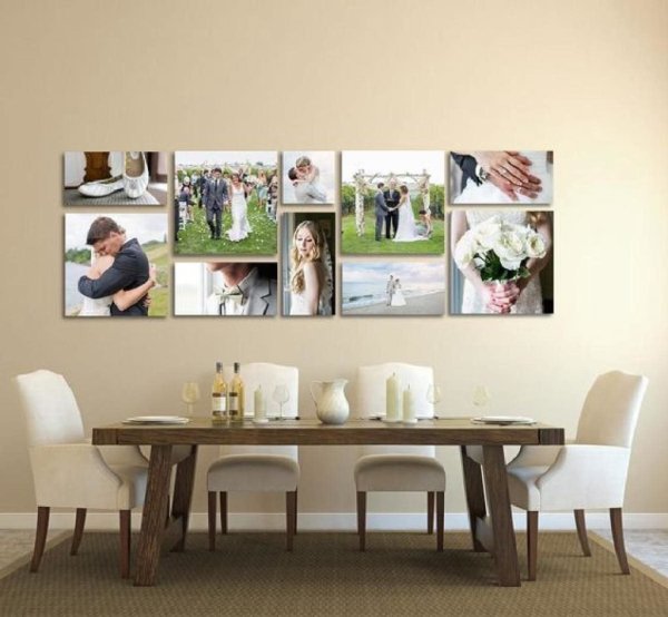 Композиция из фотографий на холсте