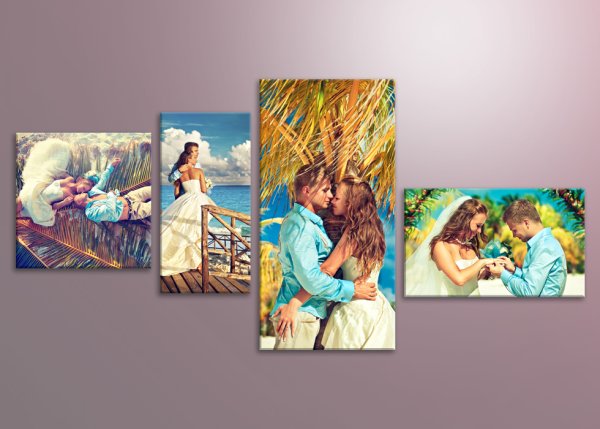 Композиция из фотографий на холсте