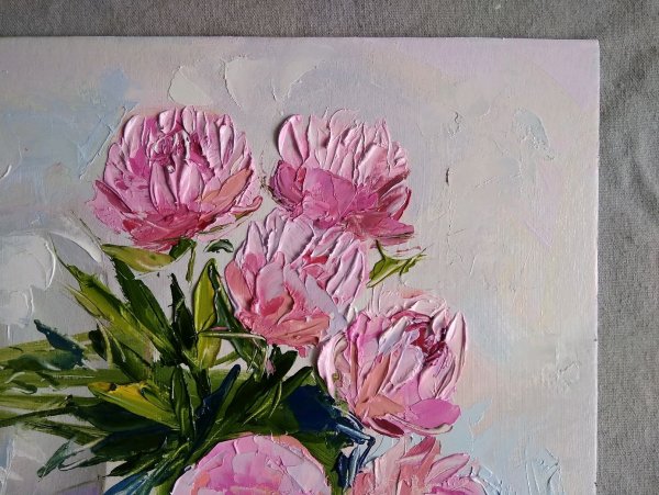 Кристина Пирекеева пионы мастихином