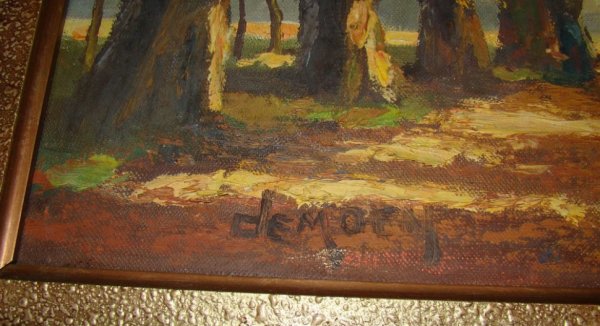 Подпись картины на обороте