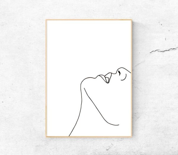 Лицо одной линией Минимализм