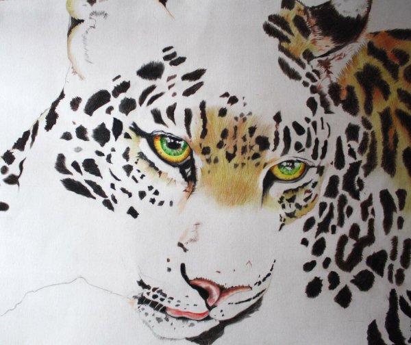 Леопард акрилом
